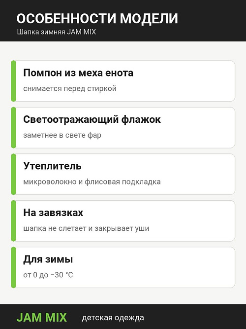 ШД-5607/3 Шапка зимняя для мальчика