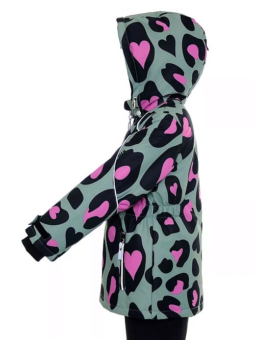 КД-722/5 Куртка для девочки ЛЕОПАРД