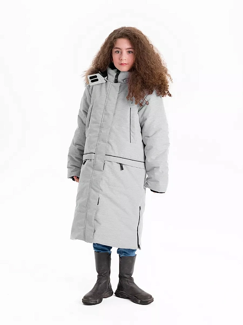 МД-743/2 Парка для девочки МЕЛАНЖ