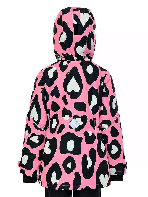 КД-722/7 Куртка для девочки ЛЕОПАРД