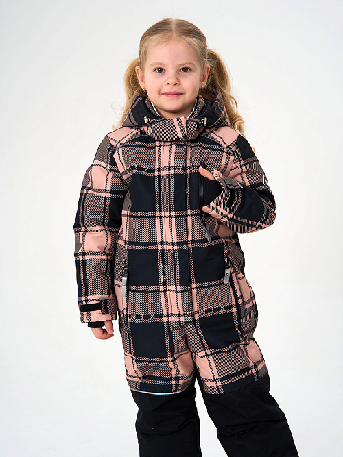 МД-7511/2 Лыжный комбинезон для девочки КЛЕТКА 