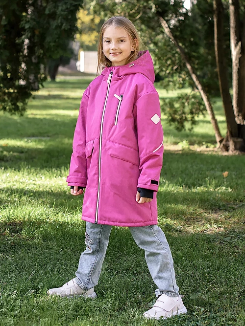 МД-785/4 Парка для девочки МЕЛАНЖ