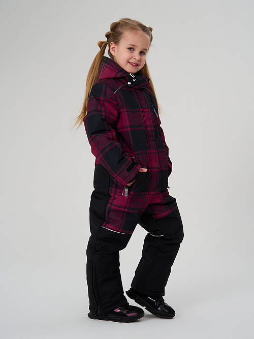 МД-7511/1 Лыжный комбинезон для девочки КЛЕТКА
