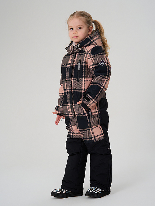 МД-7511/2 Лыжный комбинезон для девочки КЛЕТКА 