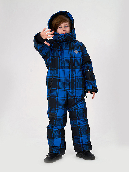 МД-822/3 Лыжный комбинезон для мальчика КЛЕТКА