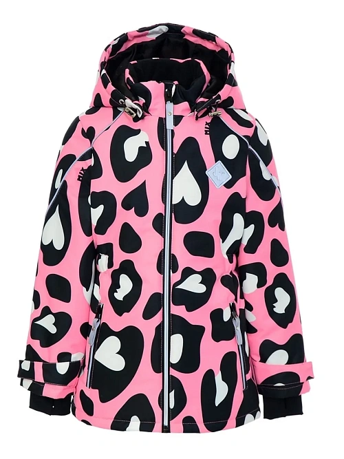 КД-722/7 Куртка для девочки ЛЕОПАРД