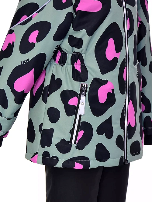 КД-722/5 Куртка для девочки ЛЕОПАРД