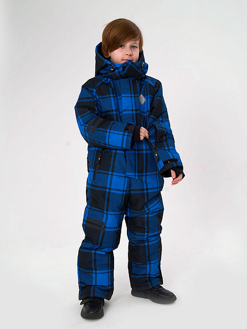 МД-822/3 Лыжный комбинезон для мальчика КЛЕТКА