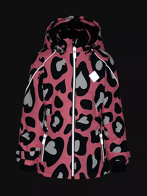 КД-722/7 Куртка для девочки ЛЕОПАРД