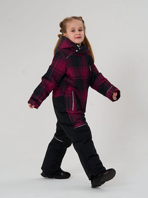 МД-7511/1 Лыжный комбинезон для девочки КЛЕТКА