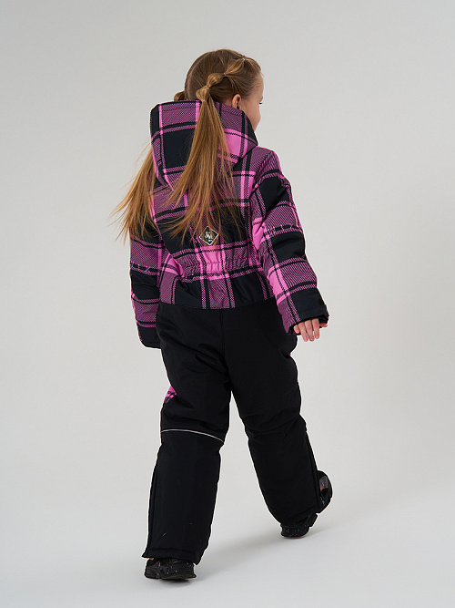 МД-7511/3 Лыжный комбинезон для девочки КЛЕТКА