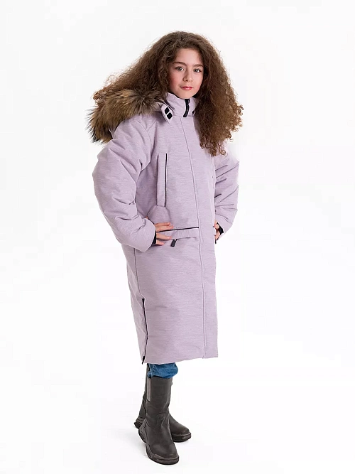 МД-743/1 Парка для девочки МЕЛАНЖ