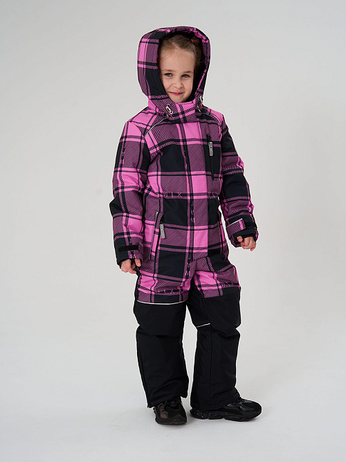 МД-7511/3 Лыжный комбинезон для девочки КЛЕТКА
