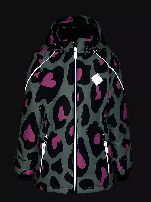 КД-722/5 Куртка для девочки ЛЕОПАРД