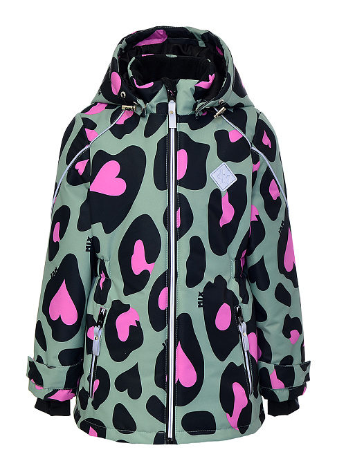 КД-722/5 Куртка для девочки ЛЕОПАРД