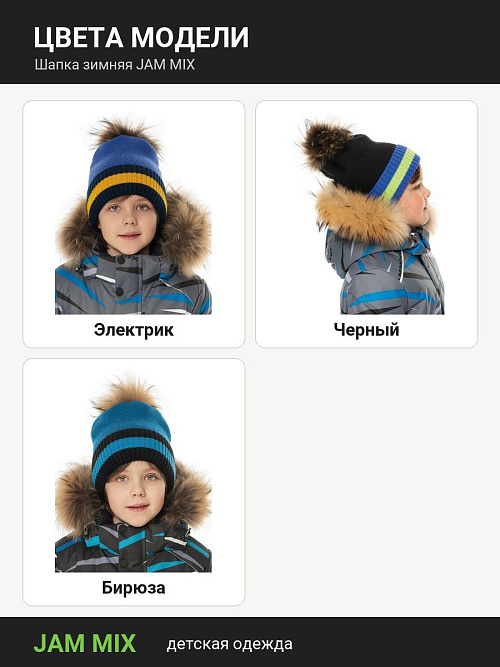 ШД-Sk22/4 Шапка зимняя для мальчика
