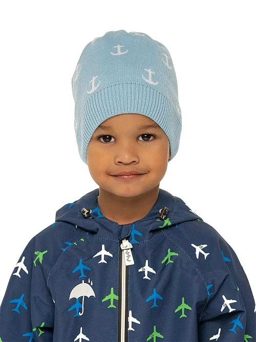 Ш-1018/2 Шапка для мальчика ЯКОРЯ